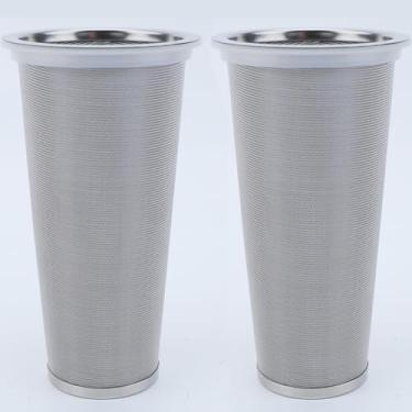 Imagem de Fermus Conjunto de 2 filtros de café Cold Brew para infusor de frasco de vidro de 1 litro de boca larga 304 coador de aço inoxidável com design de anel de vedação para filtro de café e chá e frutas