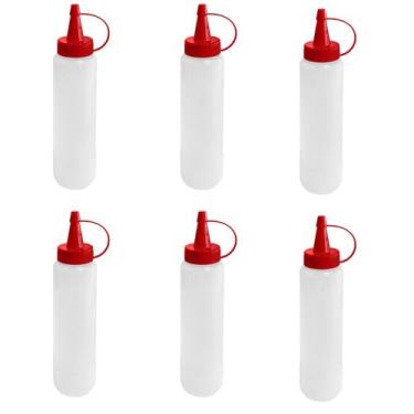 Imagem de Bisnaga Ketchup Mostarda Molhos Grande 400ml Kit Com 6 unidades - LUDI
