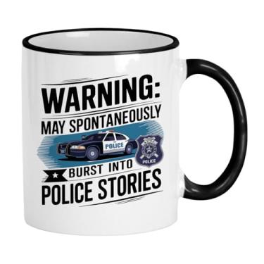 Imagem de Casitika Presentes para policiais. Caneca engraçada de 325 ml - Presentes de formatura da academia de polícia, presente de agradecimento para oficiais, colegas de trabalho, policiais e policiais.