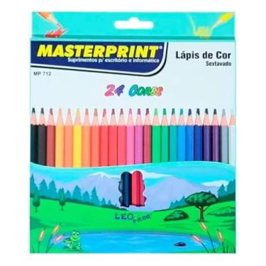 Imagem de Masterprint Lápis de Cor Sextavado, 24 Cores, MP 712