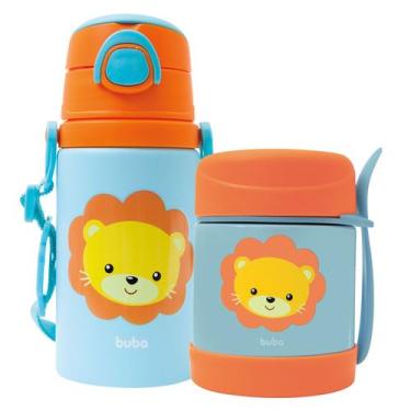 Imagem de Kit Buba Pote comida 320ml e Copo Térmico Animal Fun 400ml Buba - Moas
