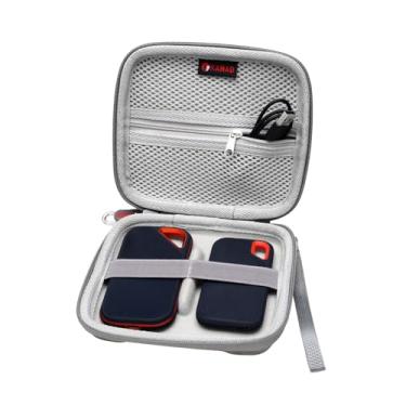 Imagem de XANAD Capa de disco rígido para Sandisk ou Samsung SSD, serve para unidades externas de estado sólido Sandisk Pro ou Samsung T7 Shield/T7 Touch 250GB-4TB - cinza