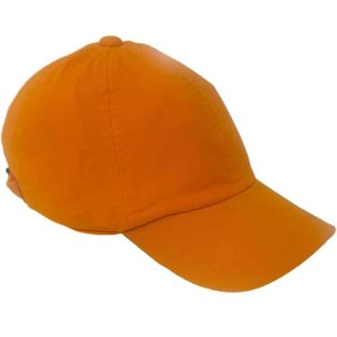 Imagem de Boné Amarelo Sem Estampa Uniforme Sarja Bordar Personalizar Fivela - G