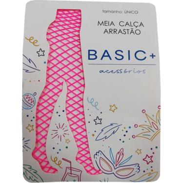 Imagem de Meia-Calça Arrastão Rosa - Basic+