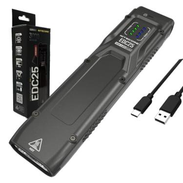 Imagem de NITECORE EDC25 - Nitecore EDC25 Lanterna EDC ultrafina de 3000 lúmens 3000 lúmens com cabo de carregamento USB-C Eco-Sensa