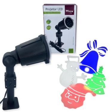 Imagem de Projetor Natal Led Luzes Laser Espeto Jardim Slides Desenho - Wincy - 