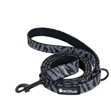 Imagem de Arreio para cães de treinamento Muttitude – Arreio para cães com clipe frontal – marrom, vermelho, laranja e preto para cães de 4,5 a 13,7 kgMuttitude Leash 4ft preto