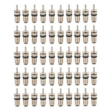 Imagem de Keenso Núcleo de Válvula de Ar Condicionado de 50pcs, de Alta Pressão do de Alta Pressão para Série R134 Com Roscas Padrão de Ajuste Universal Construção de Cobre Durável Instalação