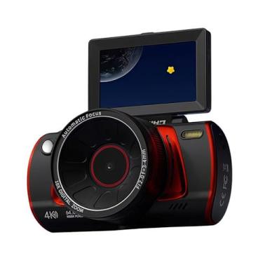 Imagem de Bewinner Câmeras Digitais 4K para Fotografia, Câmera de Wifi de 64MP Focal de Foco Automático, Zoom óptico de 18x e Tela de Flip de 3 '', Câmera de Vídeo de Viagem retrô para Selfie do (preto)