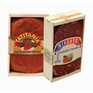 Imagem de Kit Goiabada Cascão e Abóbora com Coco em Caixas de Madeira com 400g cada