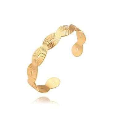 Imagem de CANEVINKA Pulseira de corrente banhada a ouro 18 K tornozeleira ajustável com clipe de papel aberto em camadas joias minimalistas para mulheres, 1, Metal, Sem Pedra Preciosa