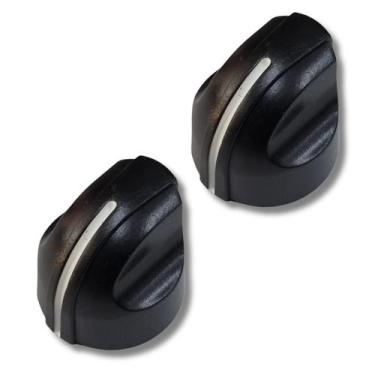 Imagem de Kit 2 Knob Ronsani Estilo Peavey Abs Preto Encaixe Pressão