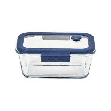 Imagem de Pote De Vidro Retangular - Válvula Na Tampa - 800Ml - Neofla