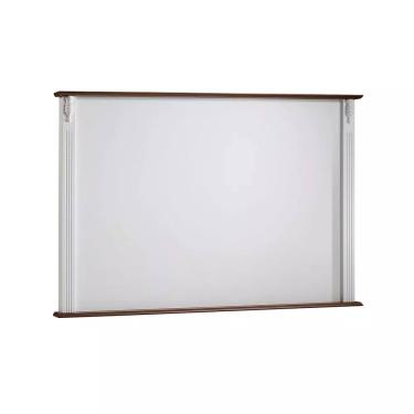 Imagem de Painel de TV para Sala 120cm Clássico 50506 Linz Móveis - Branco/Imbuia Glazer