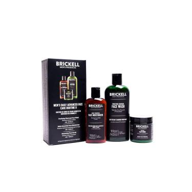 Imagem de Kit Skincare Masculino com Hidratante, Esfoliante e Limpador Facial, BRICKELL MENS PRODUCTS, Preto