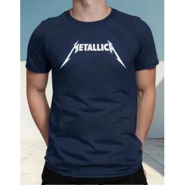 Imagem de Camiseta Camisa Algodão Adulto Feminina Masculina Banda Metallica Rock
