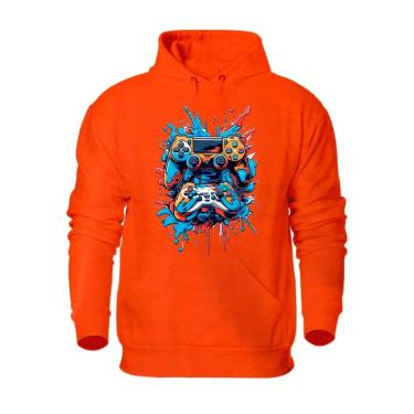 Imagem de Blusa de Frio Masculina Com Bolso Canguru Punho e Capuz Flanelada Cordao Ajustavel