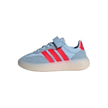 Imagem de adidas Tênis infantil unissex Barreda Decode elástico de renda e alça, Céu claro/vermelho brilhante/branco, 15