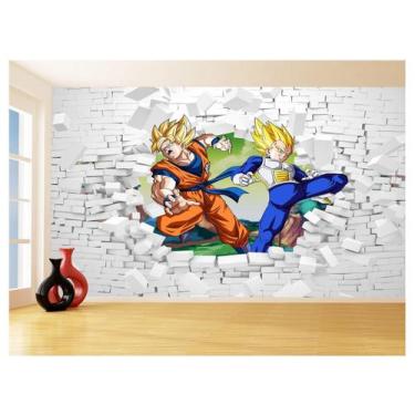 Imagem de Papel De Parede 3D Dragon Ball Goku Vegeta Anime 3,5M Dbz43 - Você Dec