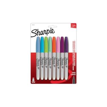 Imagem de Marcadores Permanente Sharpie Fino Sortidas, Blister Com 8 Un, Sharpie, 1812776, Sortidas