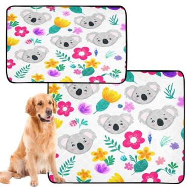 Imagem de CEBUGI Almofadas de xixi laváveis para cães, pacote com 3, almofadas impermeáveis para filhotes de cachorro, antiderrapante, à prova de vazamento, para cama de cercadinho, cama de coala