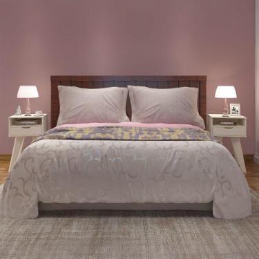 Imagem de Conjunto Mesas de Cabeceira 2 Gavetas Vip Cor Off White - Pnr Móveis, 