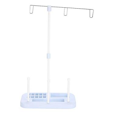 Imagem de Generic Suporte de Linha de Costura Ajustável Alimentação de Linha Mais Suave para Bordado Suporte de Carretel de 3 Cones para Máquina de Costura, Presente de Material Plástico para Entusiastas de