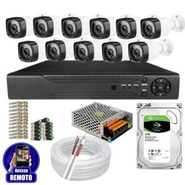 Imagem de Kit Cftv 11 Câmeras Segurança Infravermelho 20 Metros Dvr Multi Hd 16c
