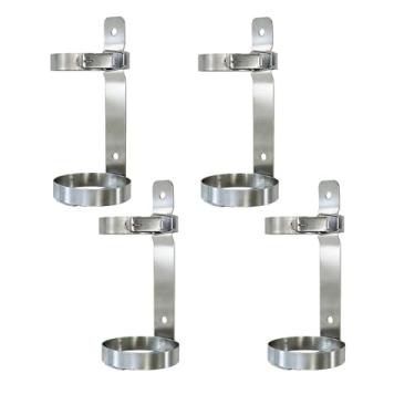 Imagem de Suporte de tanque de oxigênio de aço - 4 peças Rack de armazenamento de cilindro de oxigênio para garrafas de 2/4/10L, garrafa nitrosa interna e suporte de extintor de incêndio, suporte fixo (diâmetro