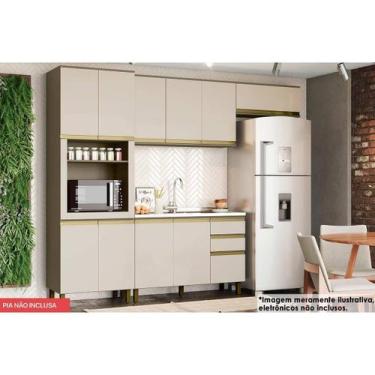 Imagem de Cozinha Modulada Henn Connect Henn 4 Peças C6P12 Duna/Cristal