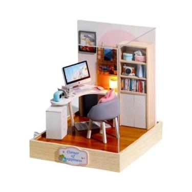 Imagem de Kit De Construção De Casa De Bonecas Miniatura De Madeira DIY, Quebra-