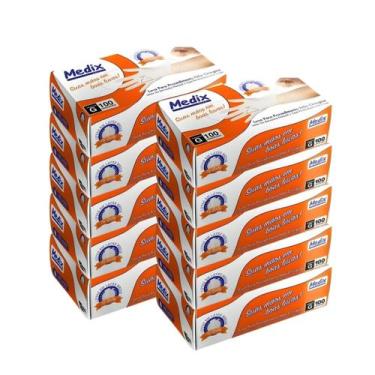 Imagem de Kit 1000 Luvas Látex Descartável Medix Com Pó Tamamanho G