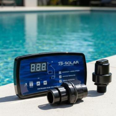 Imagem de Kit Controlador Digital TS Solar Válvula Quebra Vácuo Válvula de Reten