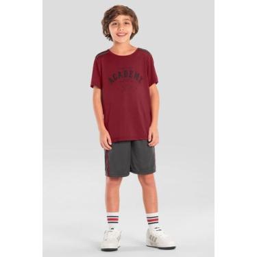 Imagem de Camiseta infantil menino esportiva Brandili, 10, Bordô