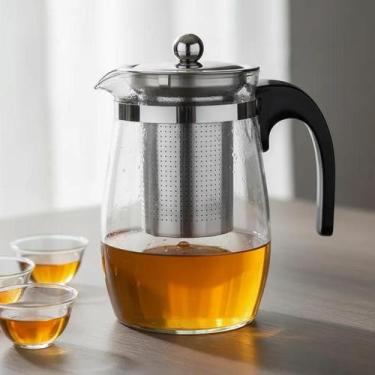 Imagem de Conjunto para Chá Vidro Bule Com Infusor Inox e 4 Xícaras - Yeet