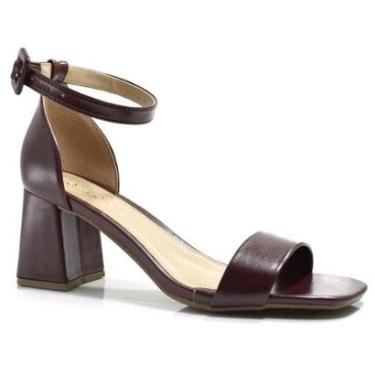 Imagem de Sandália de Salto Bloco Feminina Cazzualen 40742-Feminino