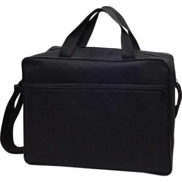 Imagem de Bolsa Carteiro Nylon Preta c/Alça 37x25x9cm - Reflex