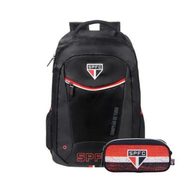 Imagem de Kit Mochila Costas São Paulo Esportiva E Estojo Duplo Time - Xeryus, P