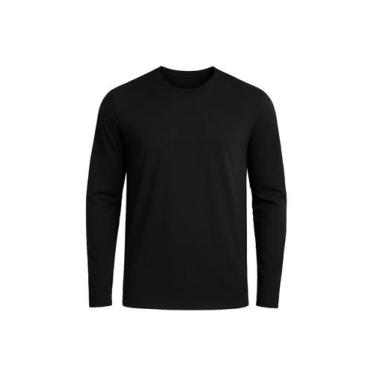 Imagem de Camiseta Masculina Manga Longa Dry Básica Lisa Proteção Solar UV Térmi