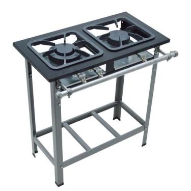 Imagem de Fogao Industrial 2 Bocas M-6 M/m S2000 30X30 Perfil 6,5 Cm Com Porta P