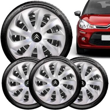 Imagem de Jogo 4 Calota Velox Aro 14 Prata Citroen C3 C4 C5 Xsara - Elitte