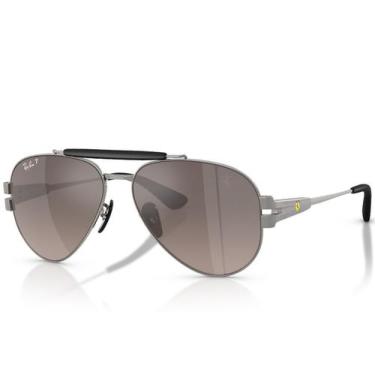 Imagem de Óculos de sol Ray Ban RB3762M F124/5J 5814 Scuderia Ferrari, AVIADOR, 