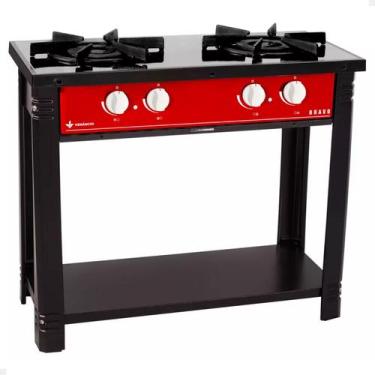Imagem de Fogão Industrial a Gás Baixa Pressão com Espera Forno 2 Bocas BR2B Ver