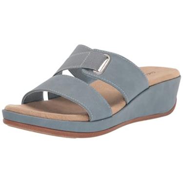 Imagem de Easy Street Sandália feminina Sayre Wedge Slide, Jeans, 7.5 Wide