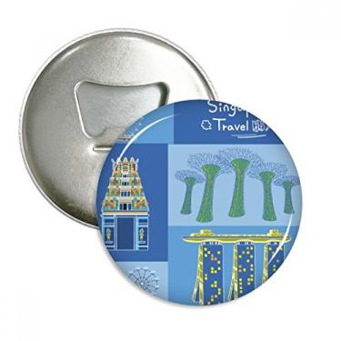 Imagem de Cingapura, ponto de referência, abridor de garrafas, ímã de geladeira, emblema multifuncional