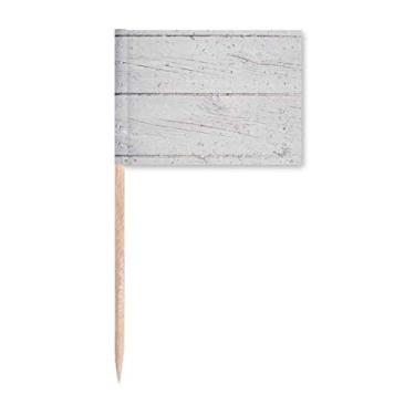 Imagem de Piso de madeira branca papel de parede áspero textura palito bandeiras marcadoras decoração de festa