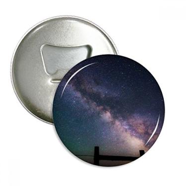 Imagem de Emblema Multifuncional roxo Dark Stars Galaxy abridor de garrafas ímã de geladeira