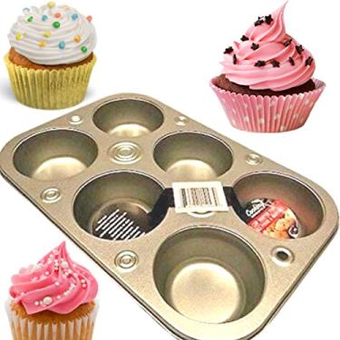 Imagem de Cooking Concepts Forno torradeira tamanho 6 xícaras de metal para muffin/cupcake, 450 g