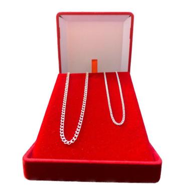 Imagem de Conjunto Correntinha De Prata E Pulseira Escama Peixe Grumet