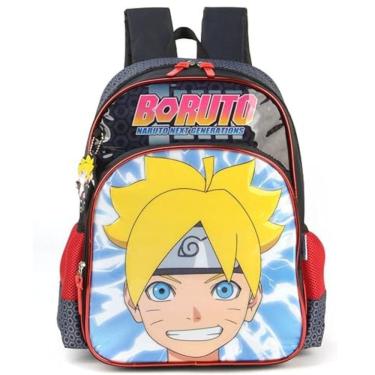 Imagem de Mochila Escolar de Costas Boruto Preto